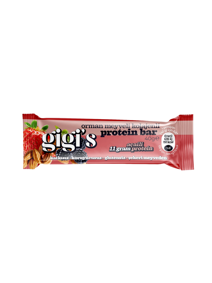Gigi's Melties Açai Orman Meyveli Kolajenli Protein Bar 40 g