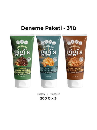 Gigi's Tüp Yer Fıstığı Ezmeleri Deneme Paketi - 3'lü