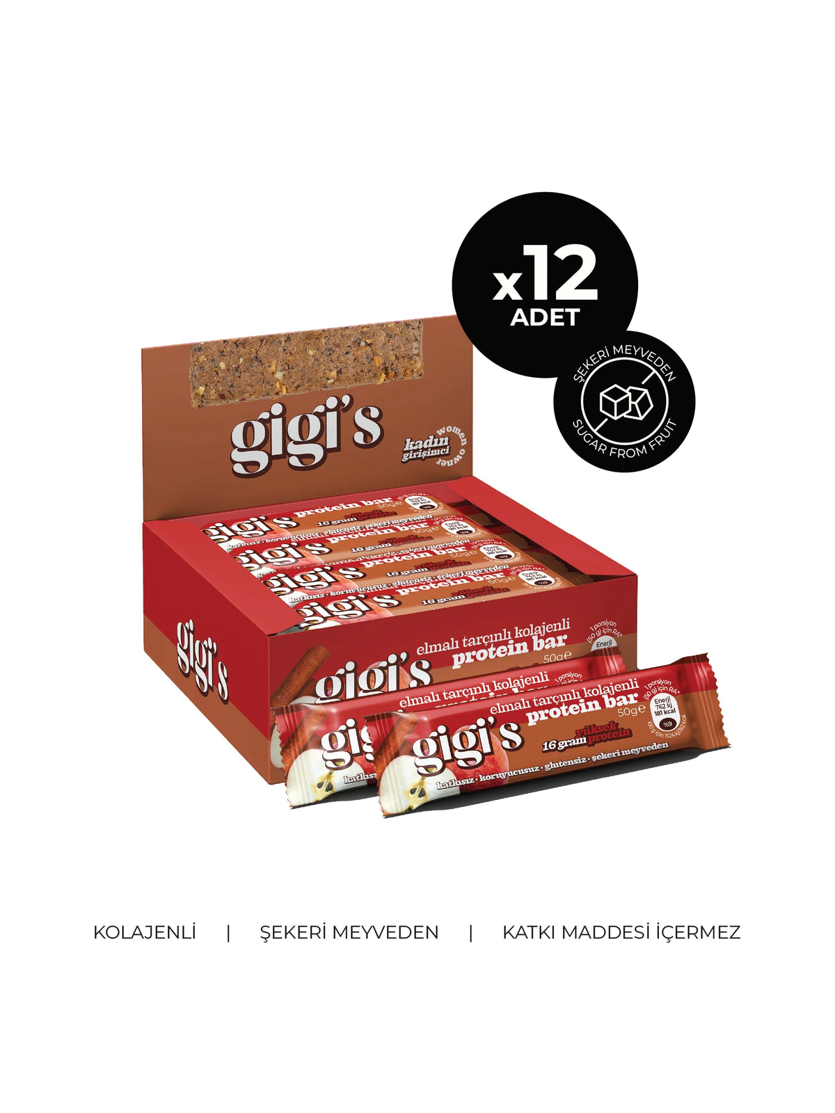 12'li Elmalı Tarçınlı Kolajenli Bar Paketi – görsel 1