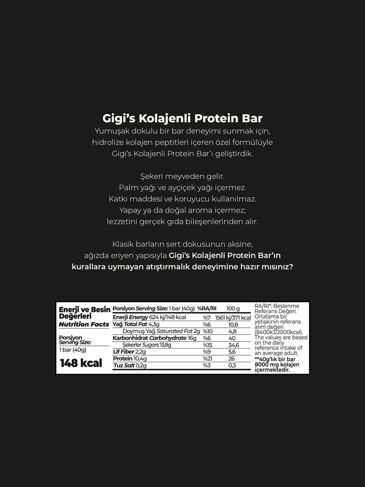 Gigi's Melties Tropikal Meyveli Kolajenli Protein Bar 40 g – görsel 7