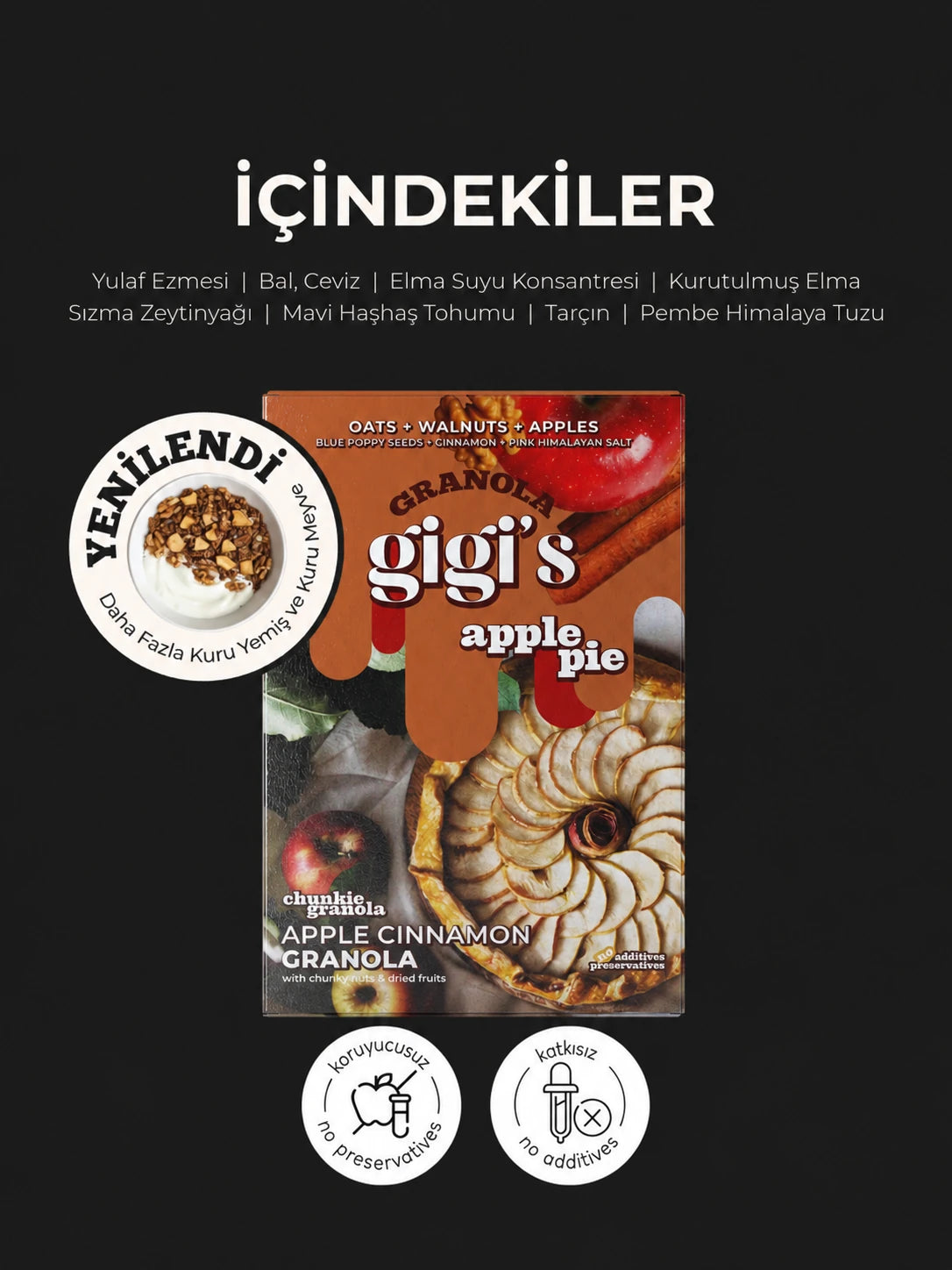 Elmalı Tarçınlı Granola 2'li Paket (250g x 2) – görsel 3