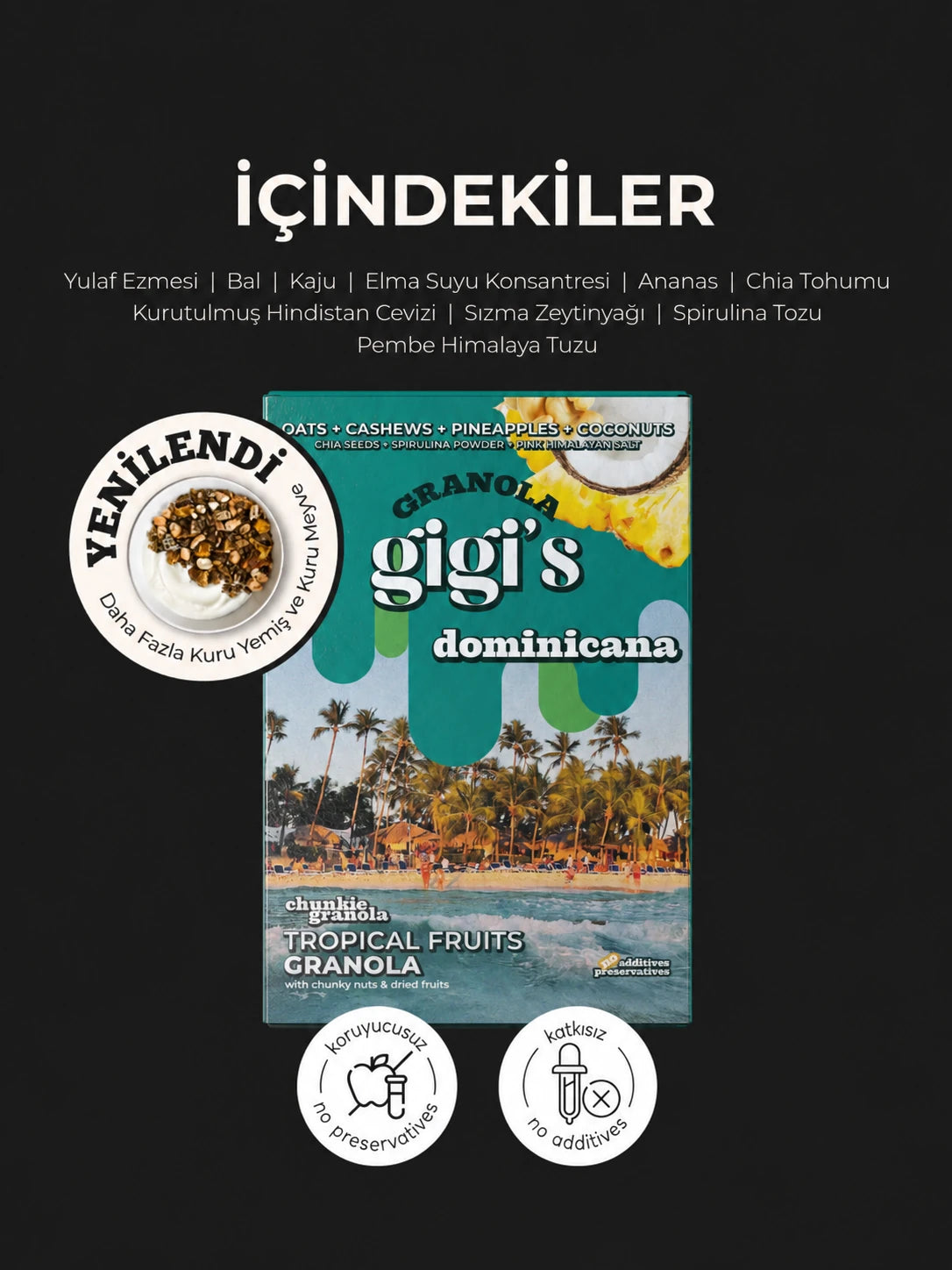 Gigi's Tropikal Meyveli Fırınlanmış Granola 250 g – görsel 2
