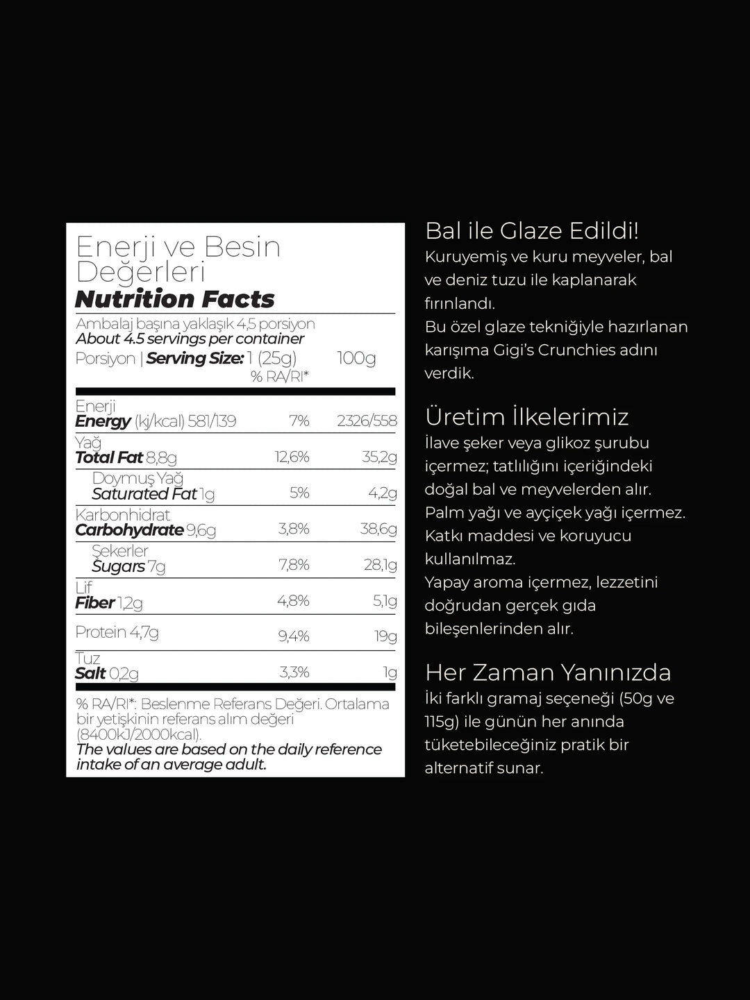 Gigi's Peanut Butter Cake Crunchie - Yer Fıstığı & Muzlu Çıtır Kuruyemiş 115 g – görsel 9