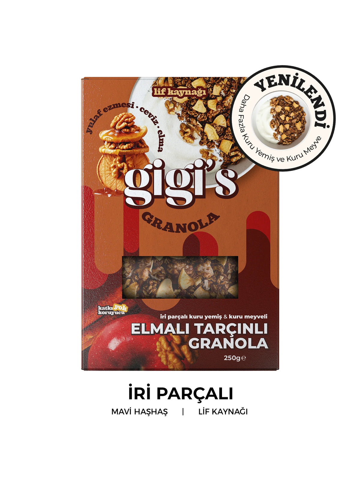 Gigi's Elmalı Tarçınlı Fırınlanmış Granola 250 g – görsel 1