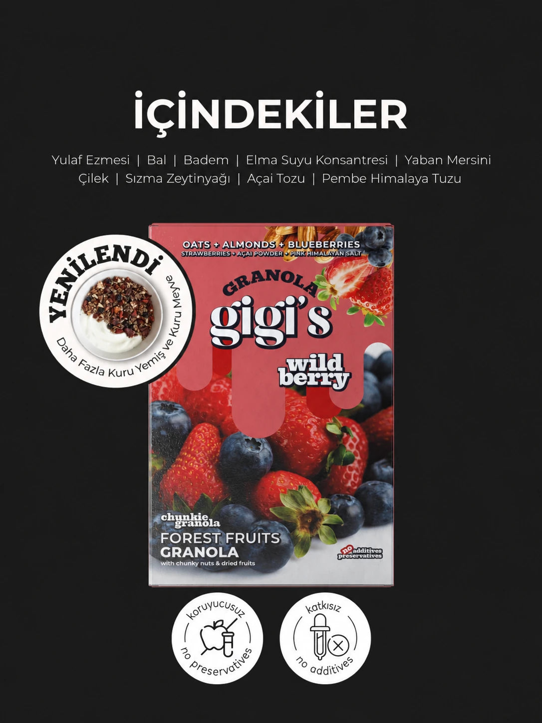 Gigi's Açai Orman Meyveli Fırınlanmış Granola 250 g – görsel 2