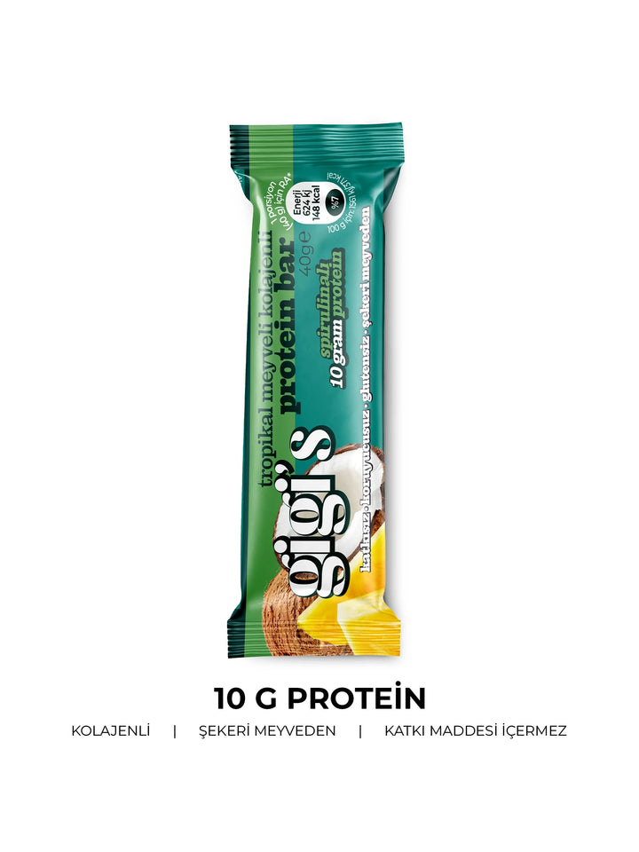Gigi's Melties Tropikal Meyveli Kolajenli Protein Bar 40 g – görsel 1